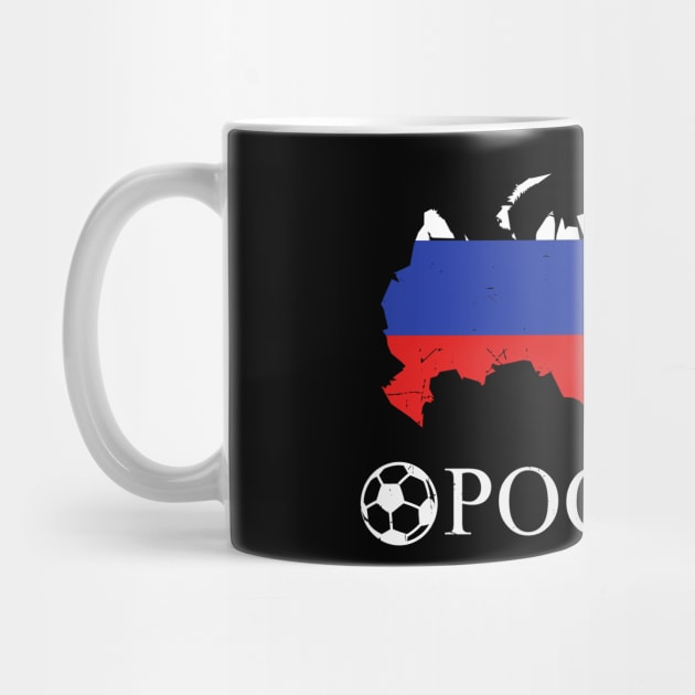 Russia Soccer Map National Team Fan Football by Foxxy Merch